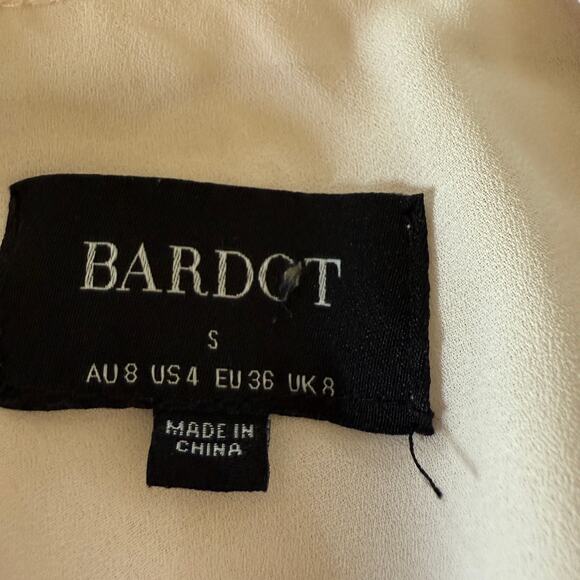 BARDOT Astrid Pink Satin Asymmetrical Fit & Flare Strappy Mini Slip Dress Small - Picture 6 of 6